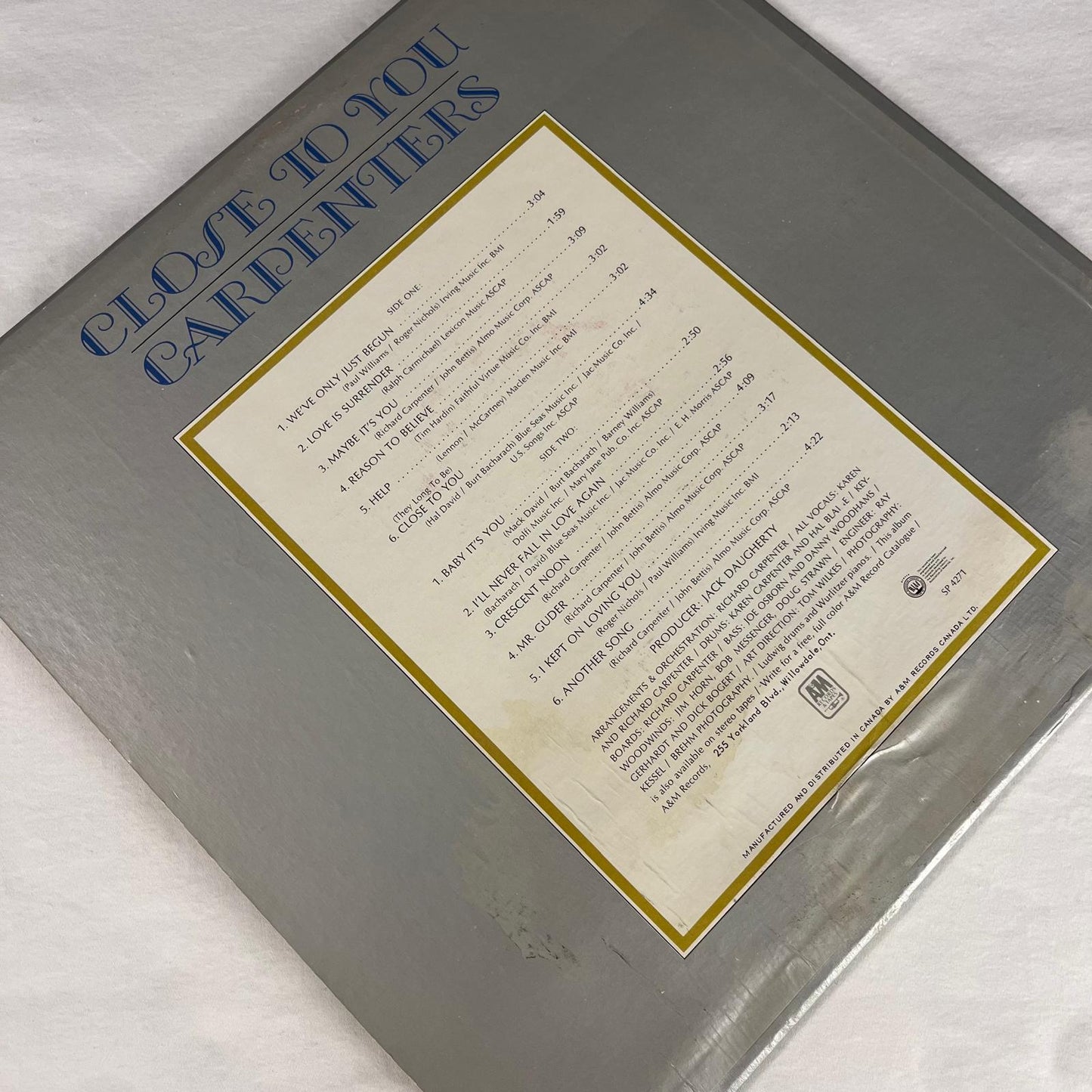 Carpenters Close To You